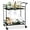 Deep Green, variant on ZYPPP Outdoor Mobile Patio Bar Cart, Home Bar Serving Cart, BBQ Side Table w/ 2 Tier Storage, Wine Rack, Lockable Wheels - Black