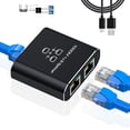 thumbnail image 1 of Divisor Ethernet LIEZHUA Gigabit 1 a 2 con cable de alimentación USB, 1 of 9