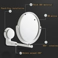 thumbnail image 3 of Wall Mounted Makeup Mirror, 6 Inch Single/Double Sided Vanity Magnifying Mirror for Bathroom, Round Bath Accessories , -Way, 3 of 8