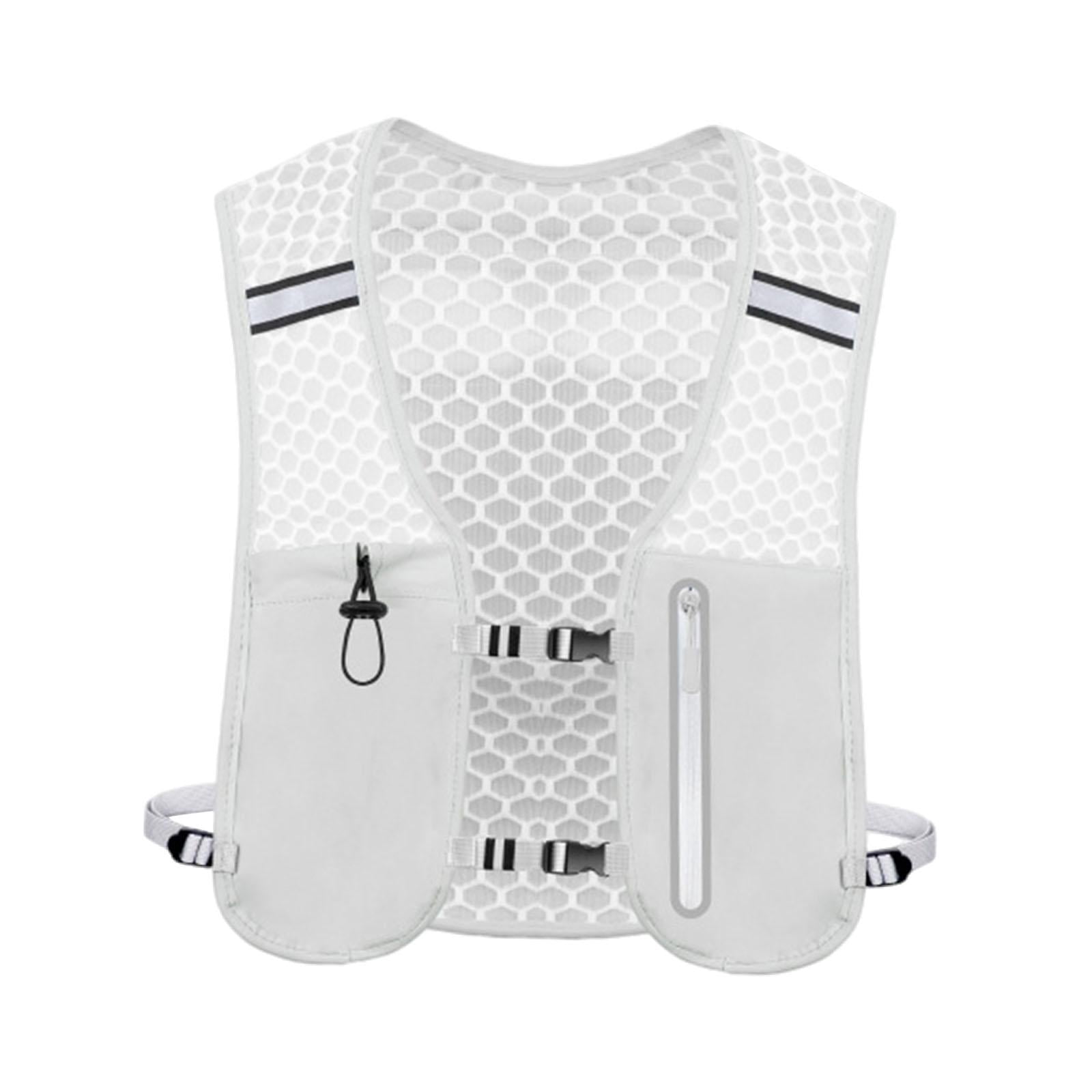 QccHieUs Running Vest Pack 2 L with Adjustable Waistband Outdoor Sports Bag for Women Men gray