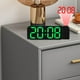 thumbnail image 4 of Reloj LED Reloj de mesa digital Reloj eléctrico de rotación silenciosa multifuncional para Luz verde negra, 4 of 7