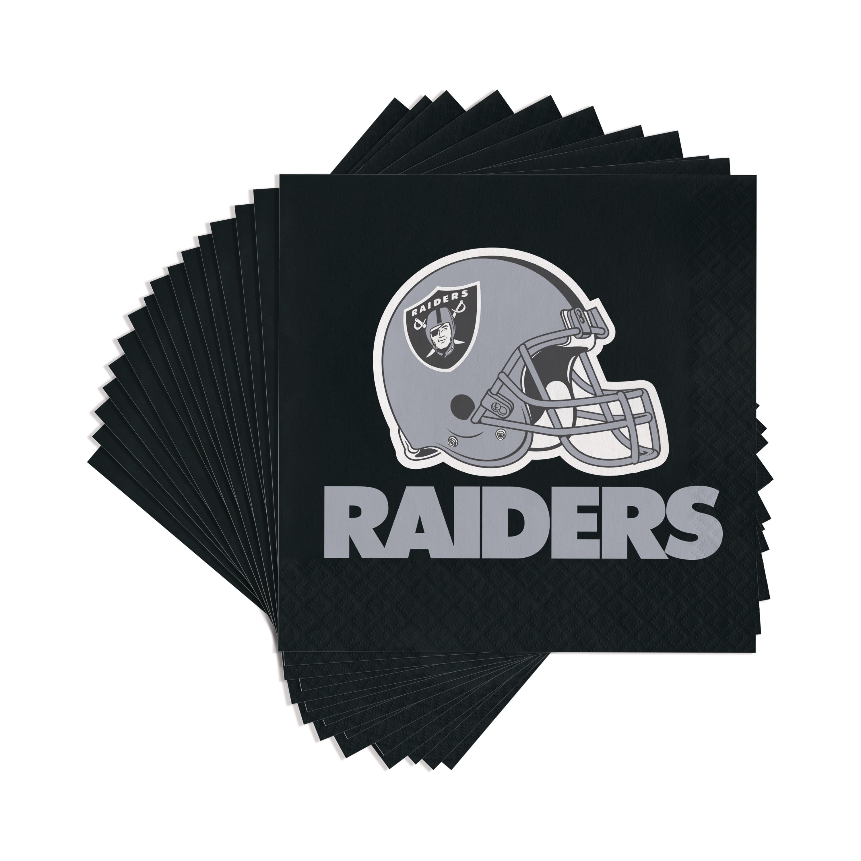 Oakland Raiders Paper Napkins, 48 Count for 24 Guests
