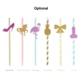 thumbnail image 2 of Graflsoa Glitter High Heel Paper Straws with Adhesive Cards for Parties, 50-Pack, Disposable & Eco-Friendly, 2 of 7