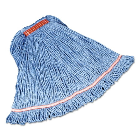 Swinger Loop Shrinkless Mop Heads, Cotton/synthetic, Blue, Large,
