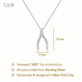 thumbnail image 3 of Tilo Jewelry 925 Sterling Silver Wishbone Pendant Charm Necklace for Women & Unisex | 18 Inch Cable Chain, 3 of 13