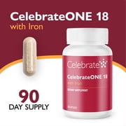 Celebrate Vitamins CelebrateONE Once Daily Bariatric Multivitamin with Iron Capsules, 18 mg of Iron, 90 Count