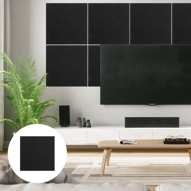 LABSERRON 12pcs Insulation Sound Board Black Acoustic Sound Proofing for Home Users Sound Reduction