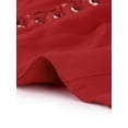 thumbnail image 5 of INSPIRE CHIC Women's Sleeveless Bustier Corset Lace-up Clubwear Party Crop Top XS Red, 5 of 6
