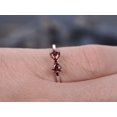 thumbnail image 5 of HeartsAndYou 0.5ct Natural Red Garnet Engagement Ring Bow Trendy Design 14k SOLID White Gold, 5 of 8
