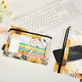 thumbnail image 2 of FORMRS 2 Pack Pencil Pouch for 3 Ring Binder with Clear Window Zipper Case, Beige Sunflowers, 2 of 6