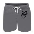 thumbnail image 4 of Mens Casual Pantalones Cortos en Forma de Corazón Impreso Cordón Bolsillo Playa, Poliéster Spandex para Primavera Verano Al Aire Libre Y Diario, 4 of 9
