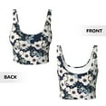 thumbnail image 6 of Uemuo Floral Flowers Blue Pattern Women's Sports Bra - High Impact Support, Breathable, and Comfortable Athletic Bra for Running, Yoga, and Workouts, 6 of 9