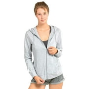LAVRA Women's Zip Up Hoodie Thin Jacket Zipper Casual  Active Sweatshirt Athleisure