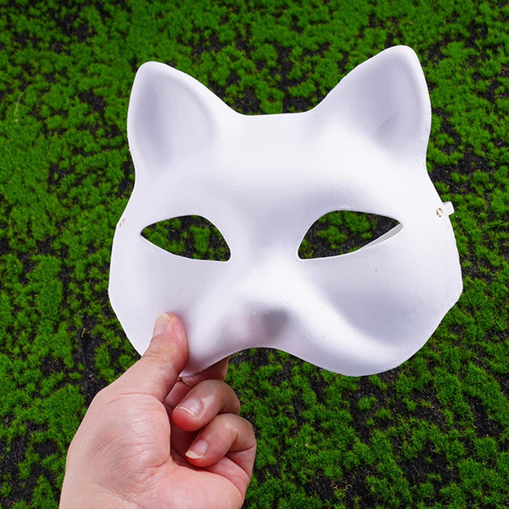 DIY Cat Mask Craft Kit, Blank Felt & Plush Material Set for Therian Gear, Create Your Own Unique Cat Mask
