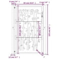 thumbnail image 2 of vidaXL Garden Gate Anthracite 105x155 cm Steel Bamboo Design, 2 of 5