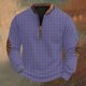 thumbnail image 1 of Blusas y camisas de manga larga con cuello redondo Sudadera con capucha de cuello redondo para hombre Jersey estampado Blusa de poliéster de manga larga para hombre, 1 of 4