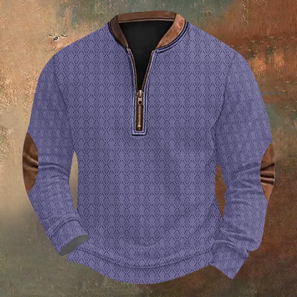 Blusas y camisas de manga larga con cuello redondo Sudadera con capucha de cuello redondo para hombre Jersey estampado Blusa de poliéster de manga larga para hombre