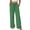 Green, variant on Crinkle Textured Womens Striped Wide Leg Pants Drawstring High Waist Loose Flowy Trousers with Pockets Daily Beach Loungewear Pants Blue