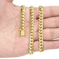 thumbnail image 5 of Nuragold 18K Real Yellow Gold Solid Miami Cuban Link Chain Necklace 16"-30" (2.7mm-7mm) Italian Jewelry for Men & Women, 5 of 18