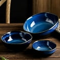 thumbnail image 7 of Qeeadeea Large Ceramic Salad Bowl, 1600ml Blue Japanese Soup Bowl, Vintage Pottery Tableware, Serving Bowl 23x23x7.3cm, 7 of 7