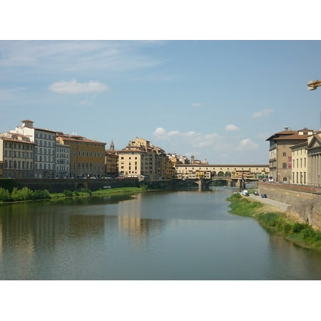 - Canvas Print Italy Florence Arno Ponte Vecchio Stretched Canvas 10 x 14