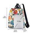 thumbnail image 3 of FORMRS Women's Travel Backpack Purse Anti-Theft Hidden Pockets Casual Shoulder Bag, Vibrant Japanese Flowers, 3 of 7