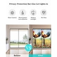 thumbnail image 4 of Window Privacy Film Retro Rooster Stained Glass Window Film Decorative Sun Block Window Cover Spring Floral Watercolor Animals Window Clings Static Adhesive Sticker for Bathroom 29.5"x78.7", 4 of 6