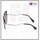 thumbnail image 2 of MIU MIU 58T GLITTER FABRIC MU58TS Rimless Blue Silver Crystal Sunglasses Women, 2 of 6
