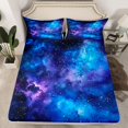 thumbnail image 2 of Homewish Teens Starry Sky Twin Sheet Sets 3pcs,Universe Galaxy Twin Fitted Sheet Microfiber,Abstract Gradient Breathable Flat Sheet,Breathable Home Decor, 2 of 7