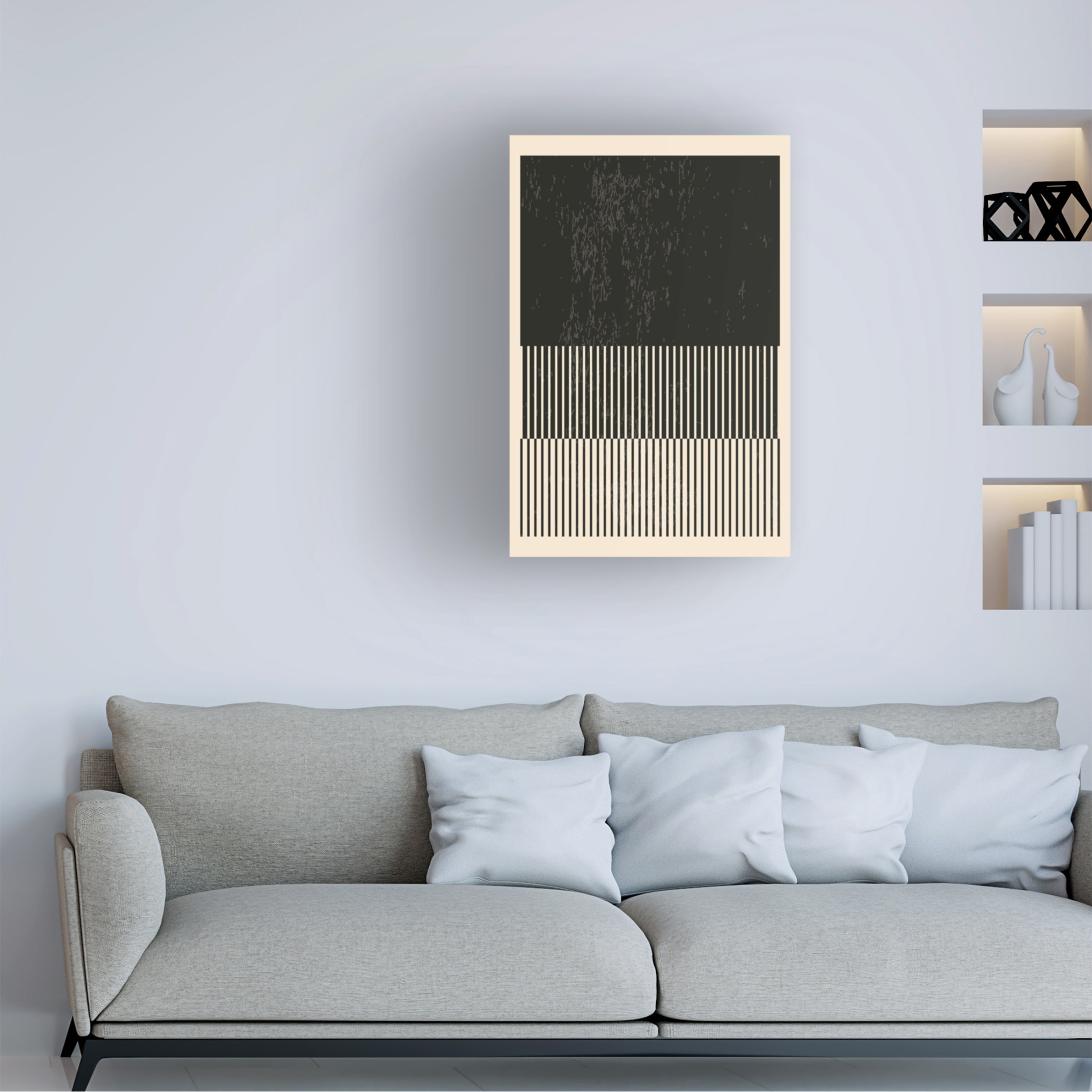 Trademark Fine Art jay stanley Black and White Minimal Series 3 Canvas Wall Art