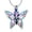 Rainbow , White, variant on Butterfly with rhinestones Cremation Pendant Small Urns For Ashes Keepsake Urn Necklace