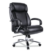 Alera Maxxis Series Big/Tall Bonded Leather Chair, Black Seat/Black Back, Chrome Base