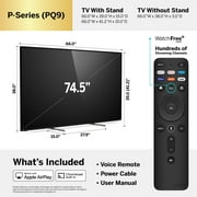 VIZIO 75 Class 4K UHDTV (2160p) HDR Smart LED-LCD TV (P75Q9-J01)