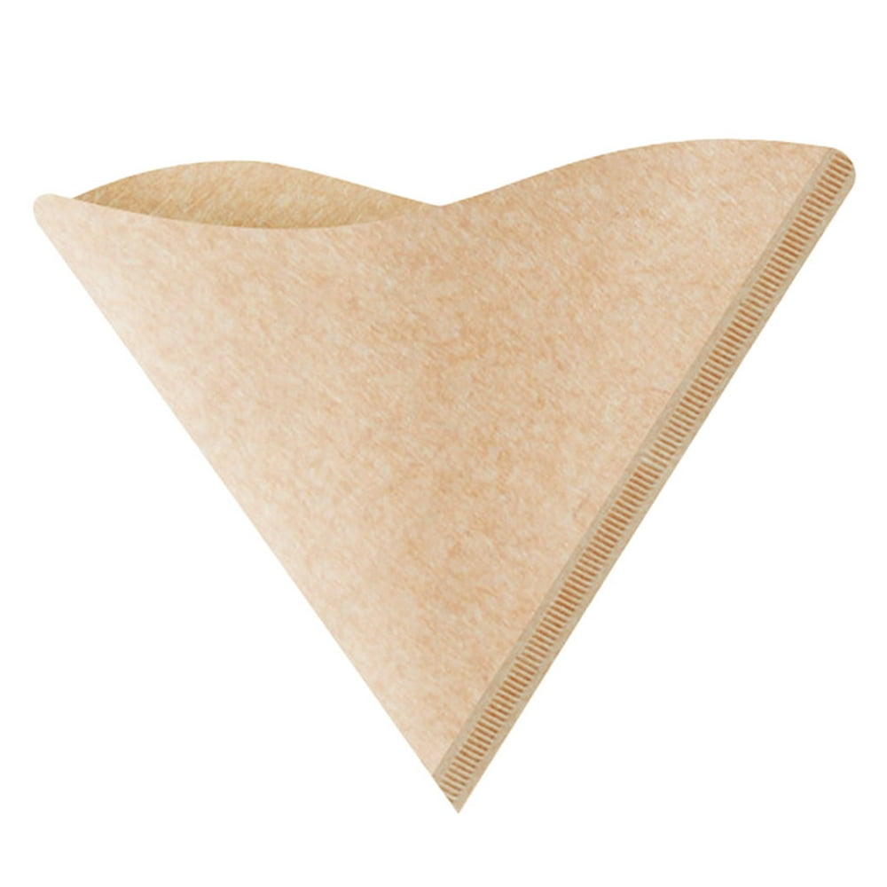 100PCS Coffee Filter Papers Unbleached Wooden Drip Paper Cone Shape