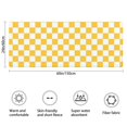 thumbnail image 3 of Yellow White Checkerboard Checkered Pattern Bathroom Rugs Mat,Non Slip Microfiber Bathroom Rug,Rubber Backing,Soft Bathroom Mats for Bathroom Floor,Tub and Shower,60x24in(150x60cm), 3 of 5