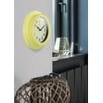 thumbnail image 2 of Infinity Instruments Retro Escape Plastic 9.75" Indoor Wall Clock with Silent Movement, Yellow, 2 of 7