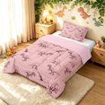 thumbnail image 2 of meiyoeat Blush Pink Dinosaur Line Art Twin Comforter Sets for Girls, Prehistoric Animal Bedding Set, Pink Reversible, 2pcs, 1 Comforter and 1 Pillowcase, 2 of 6