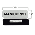 thumbnail image 3 of Manicurist 1 x 3" Name Tag/Badge, White, (3 Pack), 3 of 3
