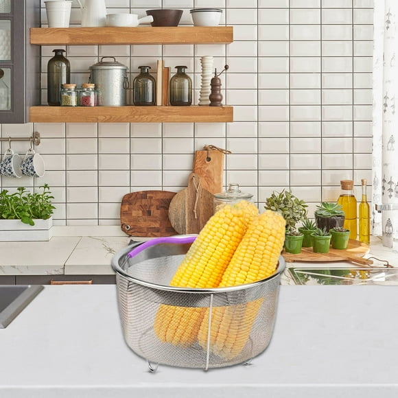 Steamer Ba Sket Mesh Steaming Ba Sket Stainless Steel Strainer and Insert for 6 Q T Q Uart Instant Pots Accessories with Handle