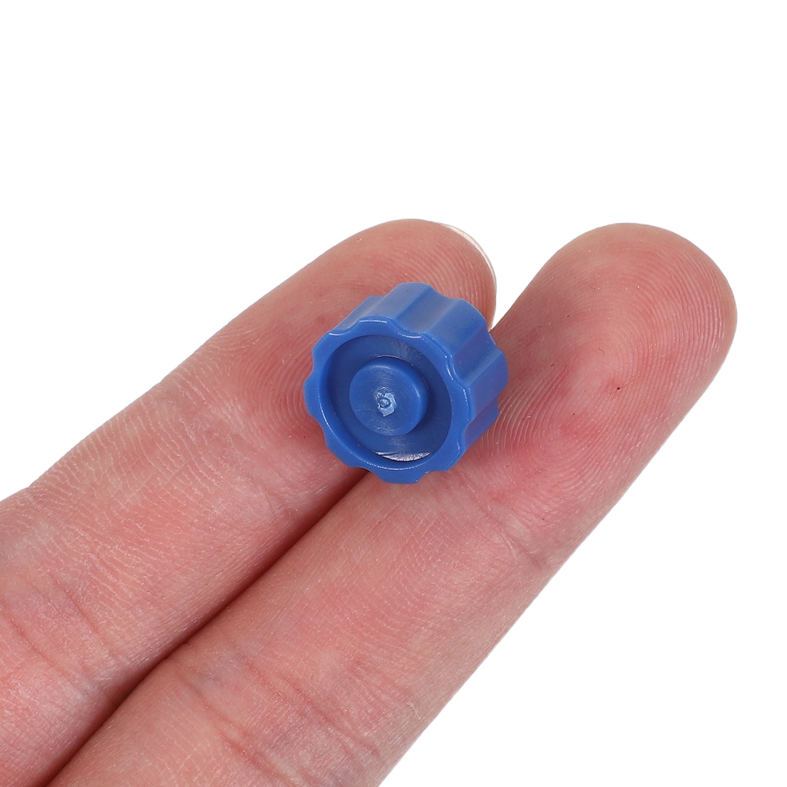 ETHZZLE 50Pcs Blue Plastic Dispensing Needle Tip Caps with Luer Lock Screw Type for Laboratory and Industrial Use