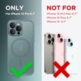thumbnail image 2 of Magnetic for iPhone 15 Pro Case, [Compatible with MagSafe] [Full Camera Protection] Shockproof Protective Slim Translucent Matte Phone Case for iPhone 15 Pro 6.1'', Feiquan Green, 2 of 14