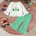 thumbnail image 2 of Kogui Newborn Christmas Outfit Girl Toddler Girl Clothes Baby Girl Winter Outfits Infant Clothing Top Denim Pant Jeans Set Cute Clothes for Girl 3 6 Months (Green,3-6 Months), 2 of 4