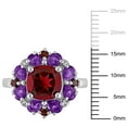 thumbnail image 2 of Everly Women's Garnet and Amethyst Sterling Silver Ring, 2 of 8