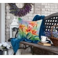 thumbnail image 4 of Lilies in Watercolor Throw Pillow 18 in x 18 in, 4 of 5