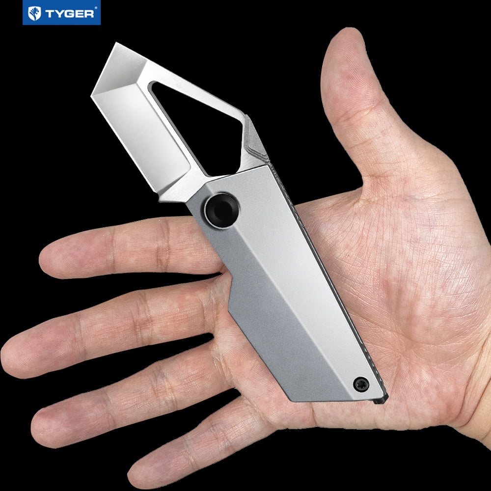 Tyger K7 EDC Folding Pocket Knife | Satin Finish Ultra Premium M390 Steel Blade | Titanium Alloy Handle | TG-KF9M3577
