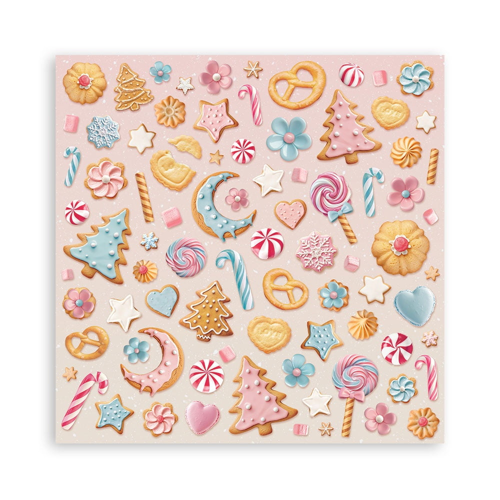 Stamperia Scrapbooking Pad 12"x12" 10/Pkg-Candy Christmas
