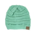 thumbnail image 1 of Thick Knit Oversized Beanie Cap Hat - Sage, 1 of 1