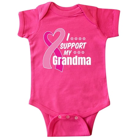 

Inktastic Breast Cancer Awareness I Support My Grandma Pink Ribbon Gift Baby Boy or Baby Girl Bodysuit
