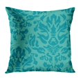 thumbnail image 1 of BOSDECO Damask Pattern in Teal Blue Pillowcase Pillow Cover Cushion Case 20x20 inch, 1 of 1