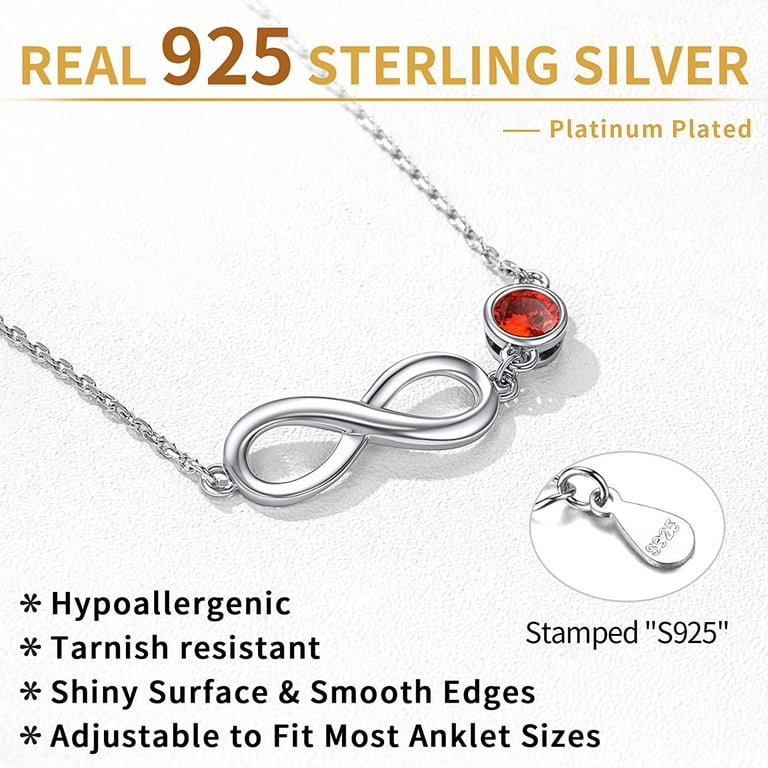 Birthstone anklet for mom online